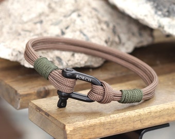Adjustable Waterproof Surfer Cord Bracelet - Unisex, Black, Handmade, Perfect Gift