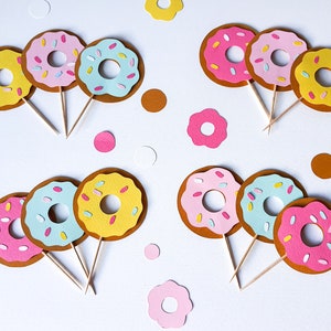 Donut cupcake topper, Donut grow up cupcake topper, Donut party, Donut first birthday, cupcake topper, donut decorations