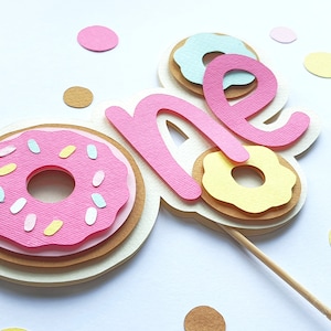 Donut Cake Topper, Donut 1st birthday party decorations.
