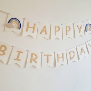 Boho Rainbow Birthday Banner, Boho First Party Decorations, Baby Rainbow Theme 1st Birthday Decorations