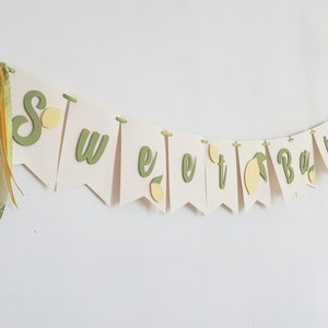 Lemon Baby Shower Banner, Lemon Party Decoration, Baby Shower Decorations, Lemon Paper Banner