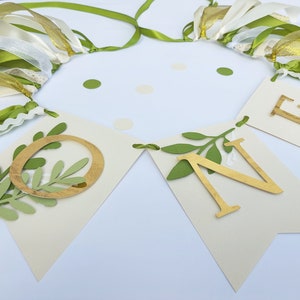 Greenery One High Chair Banner, Greenery 1st Birthday Decorations