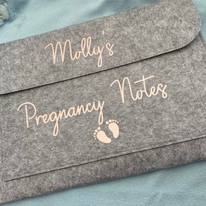 Pregnancy note folder, Maternity notes - Can be personalised - baby notes folder, hospital notes, baby journal