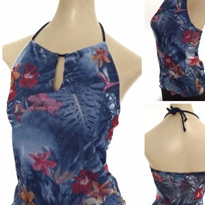 Comfy Halter Top, Sexy Sleeveless top, Weekend halter shirt, Summer halter shirt, Floral Tank Top, Casual halter Shirt, Blouse, Fun, Relax