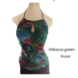 Comfy Halter top, Sexy Halter top, Sleeveless Halter top, Hibiscus halter top,  Sexy Tank Top, Casual Sleeveless, Sexy Blouse, Comfy shirt