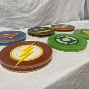Custom Epoxy Resin Comic Coasters