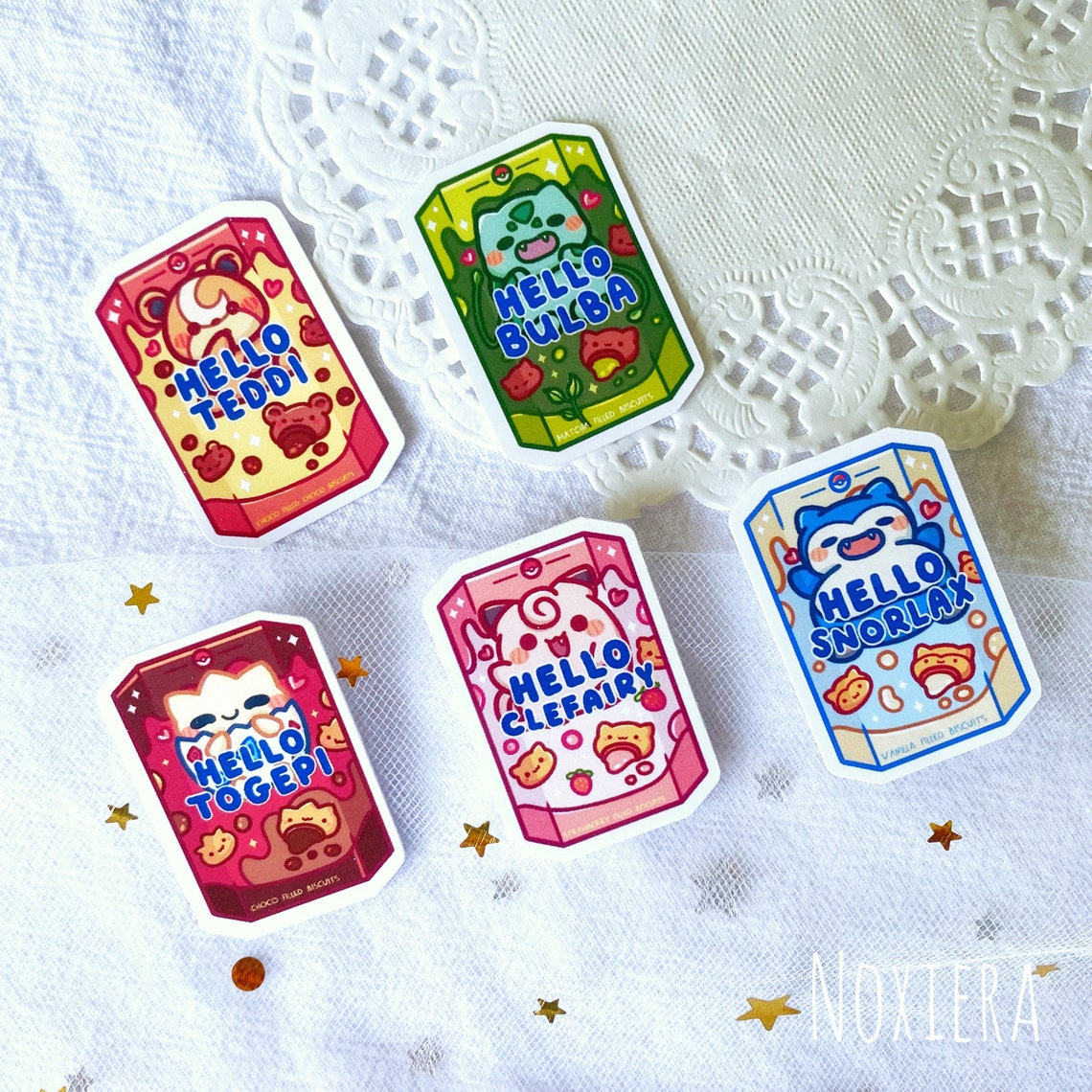 Hello Poke Sticker Pack Etsy