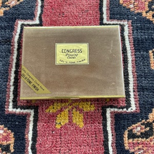 Baralho de cartas com acabamento em tom Cel-u-tone Vintage Congress Double Deck