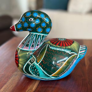 Dove Bird Hand Painted Mexican Art Pottery | Funky Bird | BoHo
