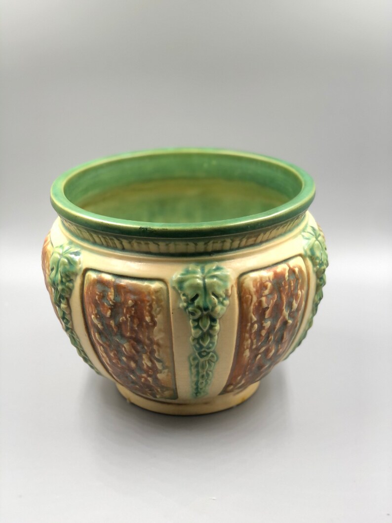 Roseville Florentine II 1933 Art Pottery Ceramic Jardiniere Etsy