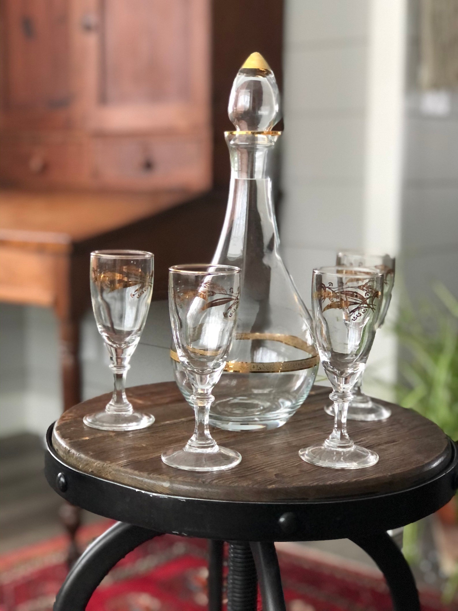 Imperial Crystal Decanter. Mouth Blown Glass Made in Turkey Etsy