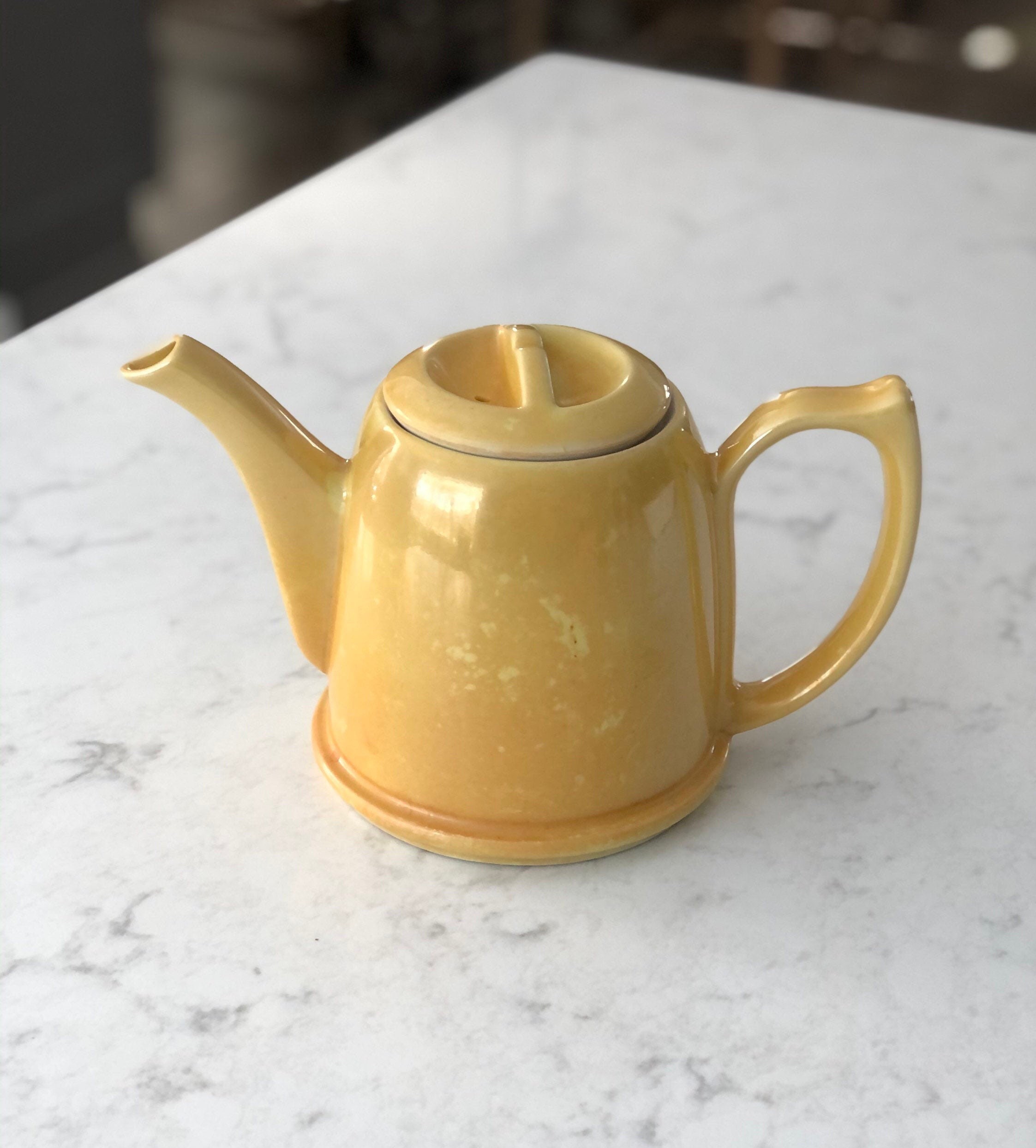 Rare Vintage Matte Yellow Hall Teapot With Lid Etsy