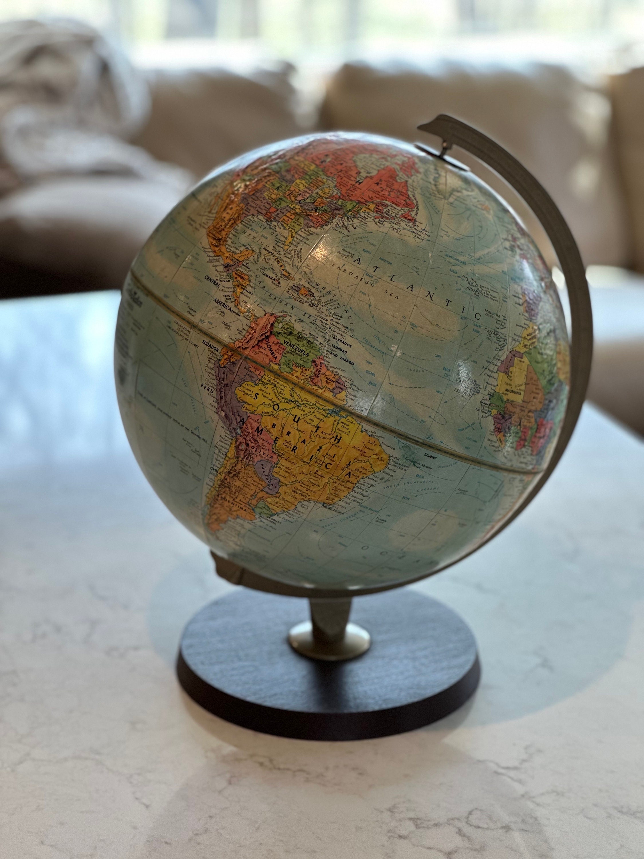 Vintage Globe 12” Replogle World Nation Series Made in USA Cartographer ...