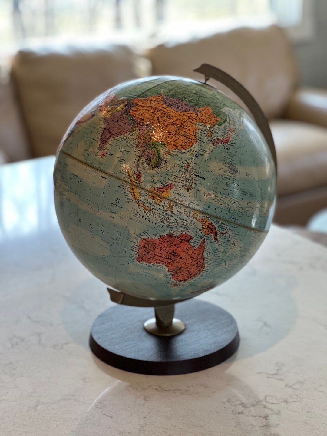 Vintage Globe 12” Replogle World Nation Series Made in USA Cartographer ...