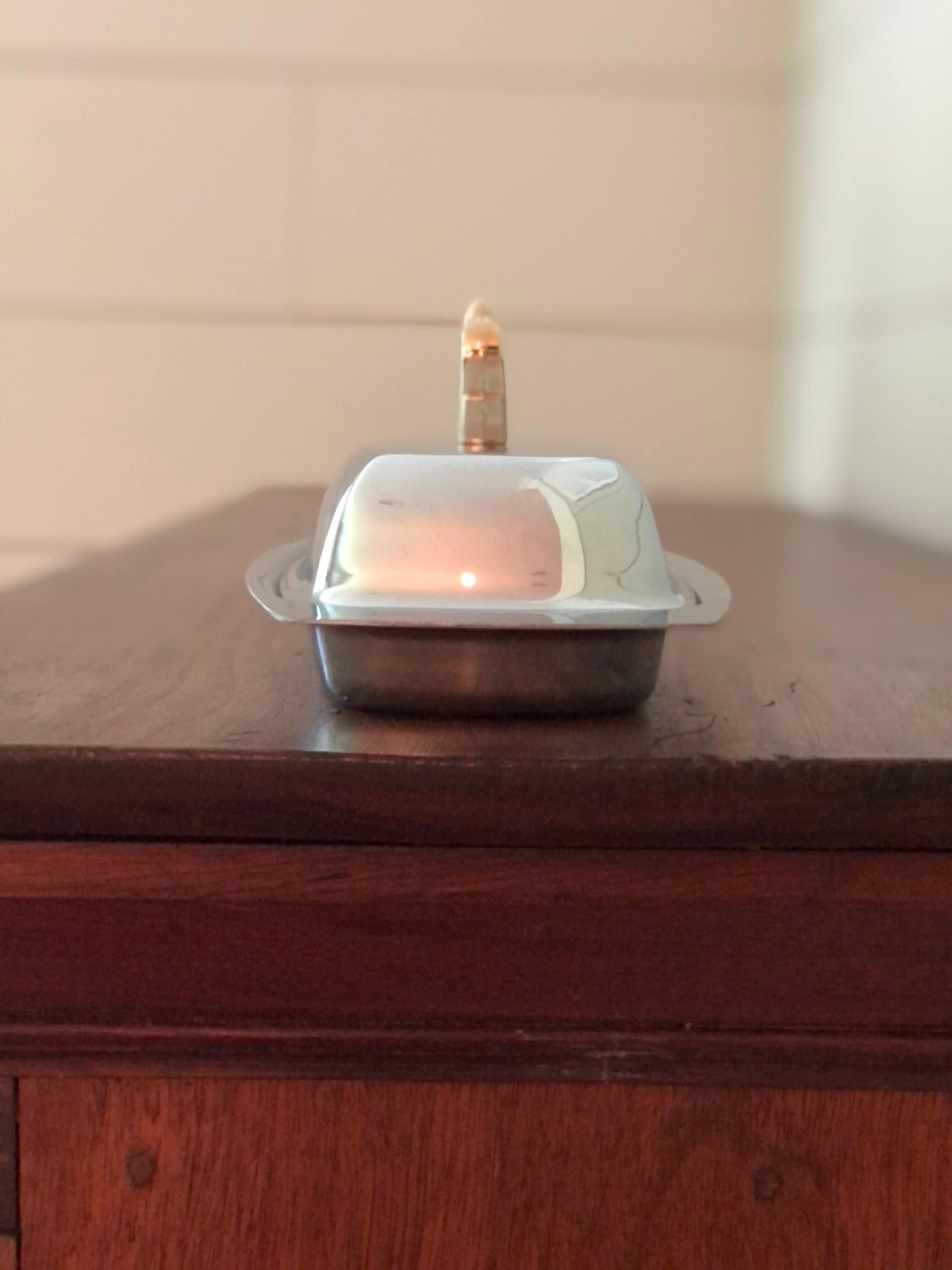 Vintage KROMEX Butter Dish Chrome with Glass Insert Finial Etsy