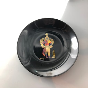 MCM Couroc bowl with colorful Kachina