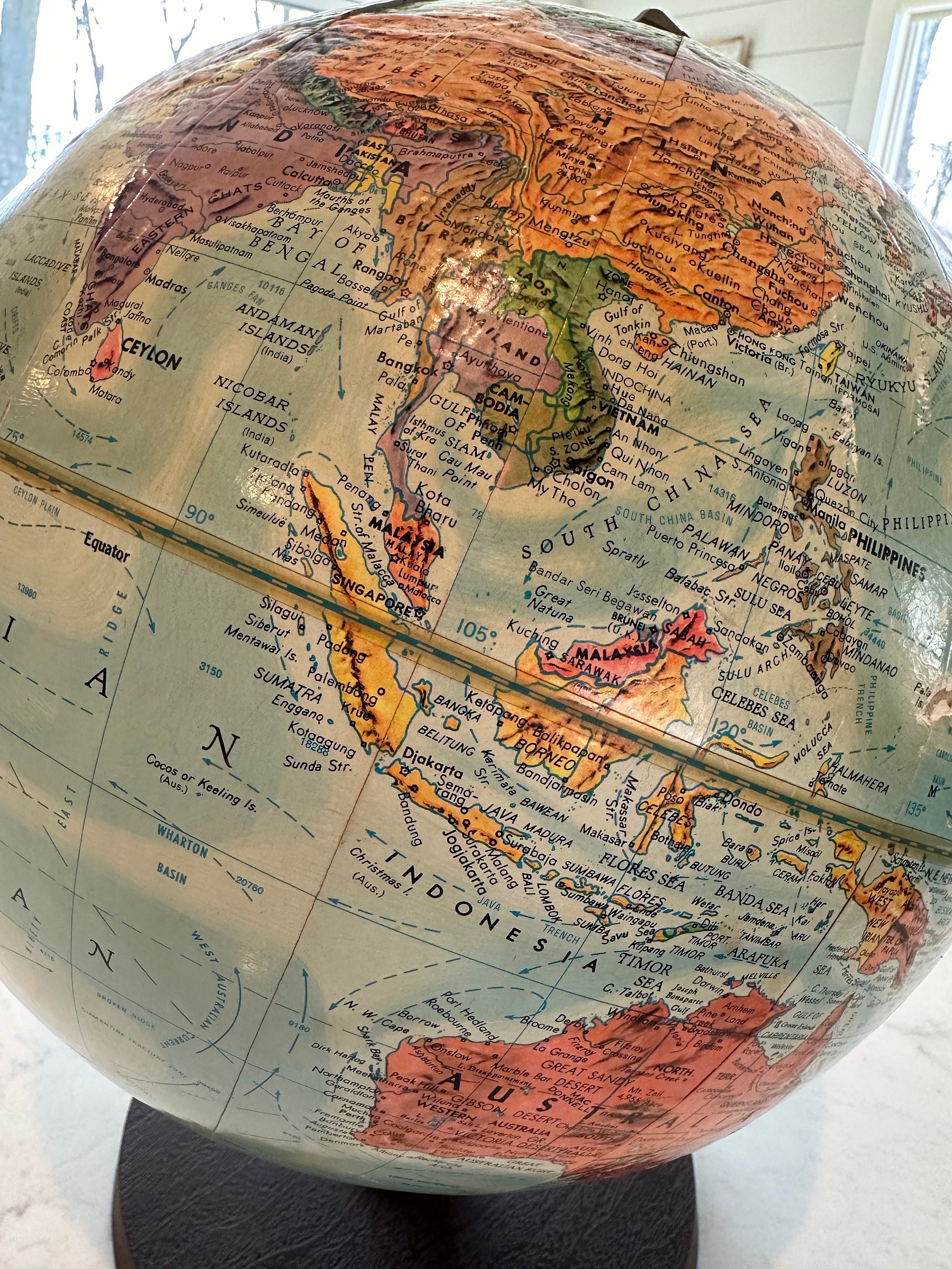 Vintage Globe 12” Replogle World Nation Series Made in USA Cartographer ...