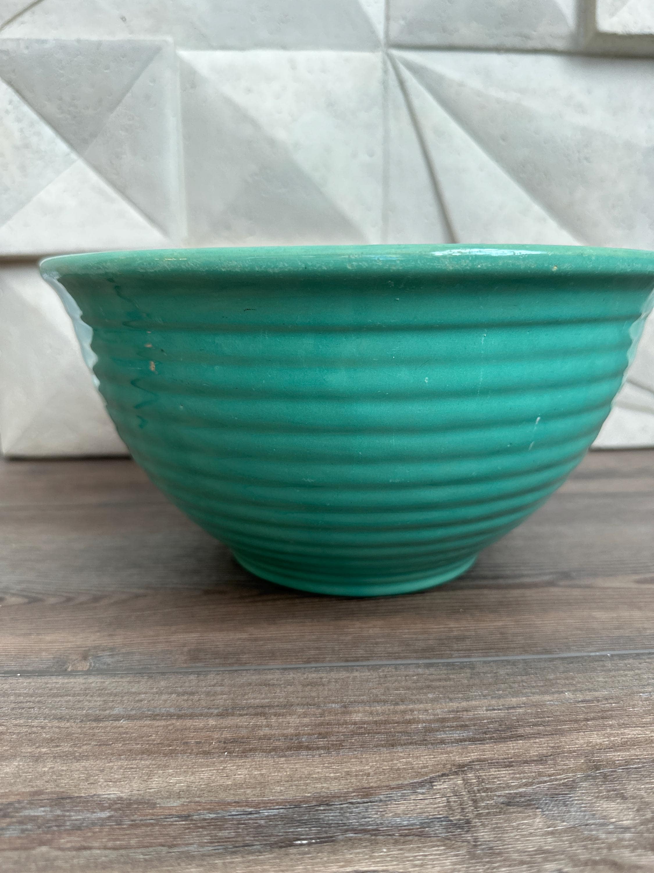 BAUER POTTERY ボウル　ターコイズブルー Bauer Blue Mixing Bowl - Etsy