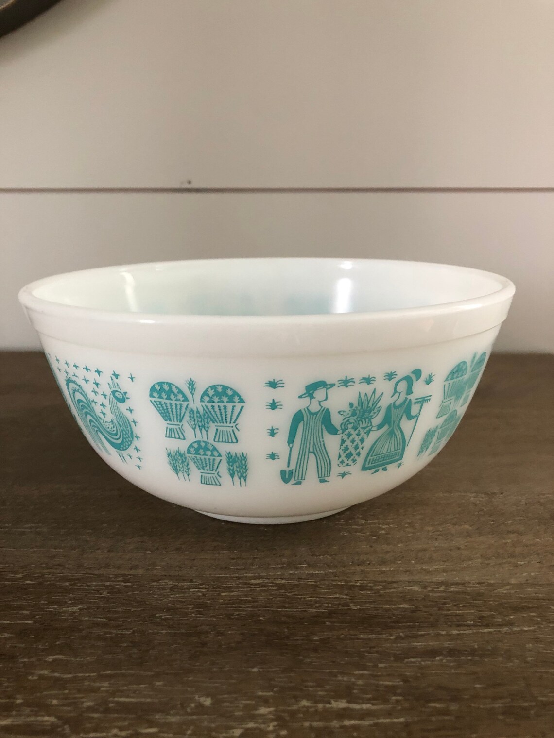 Vintage PYREX Butterprint Amish Mixing Bowl 1/2 Qt Turquoise Etsy