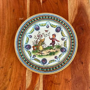 Wedgwood Etruria, England - 19c Hand Painted Ceramic Plate