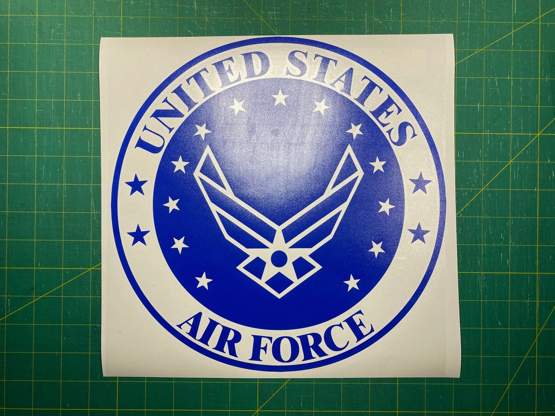 US Air Force Logo Vinyl Decal 30 Colors Multiple Sizes Etsy