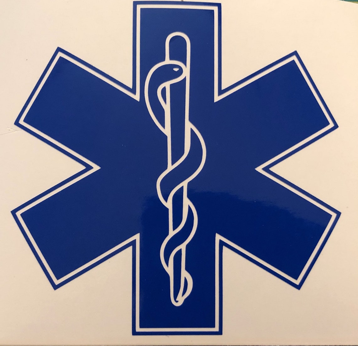 EMS Star of Life Vinyl Decal 30 Colors Multiple Sizes Etsy