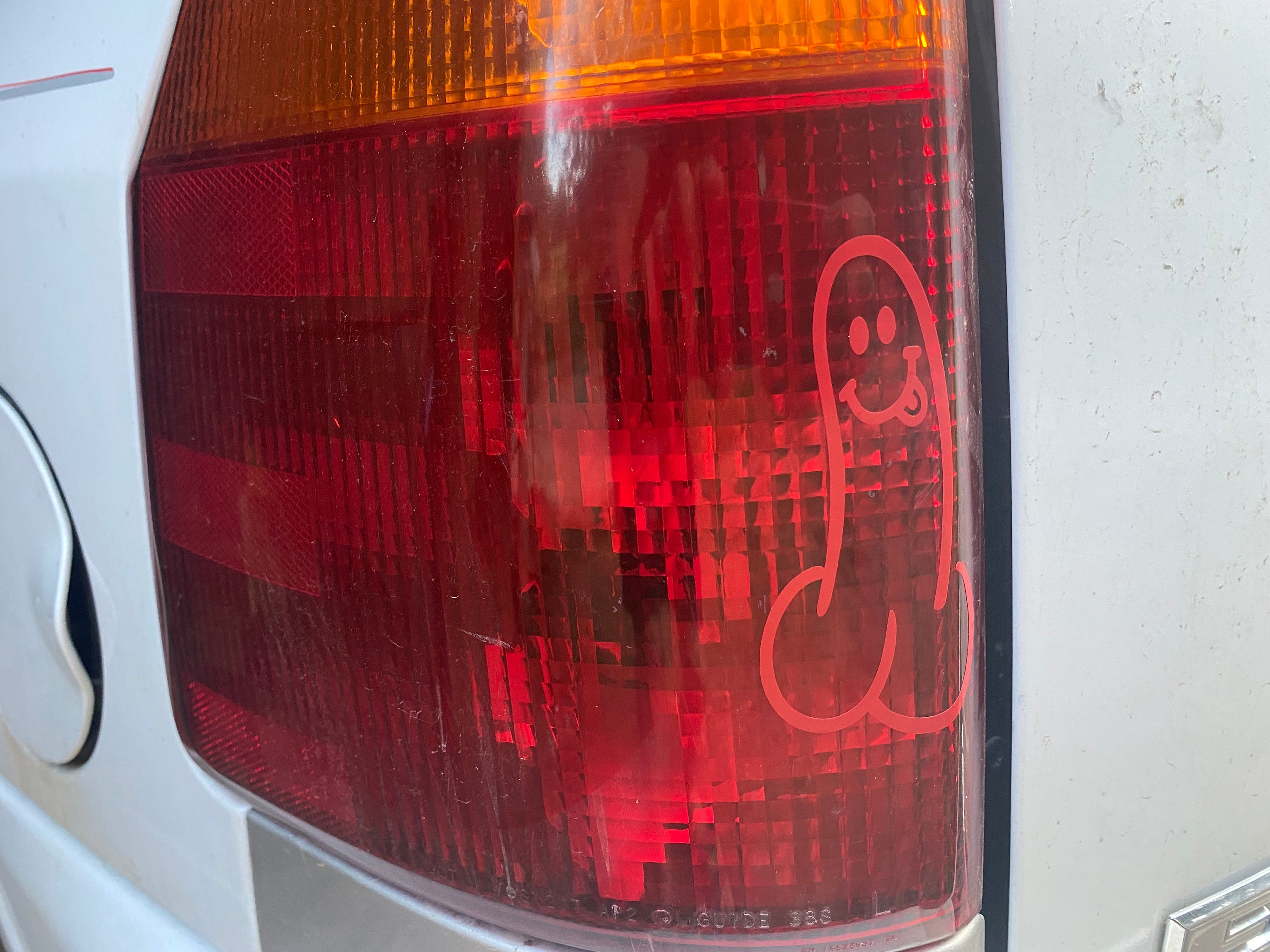 Funny red penis brake light decal gag gift sticker boner Funny red penis brake light decal gag gift sticker boner