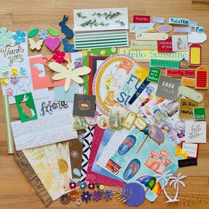 100 Summer Ephemera Pack, Scrapbook Paper Pack, Includes 100 Pieces, Junk Journaling, Scrapbooking Supplies