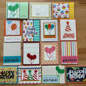 15 Cards Birthday Pack, Variety Birthday Card Set, Includes Assortment of 15 Unique Cards