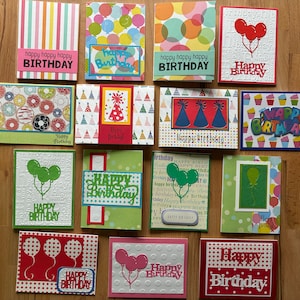 15 Cards Birthday Pack, Variety Birthday Card Set, Includes Assortment of 15 Unique Cards