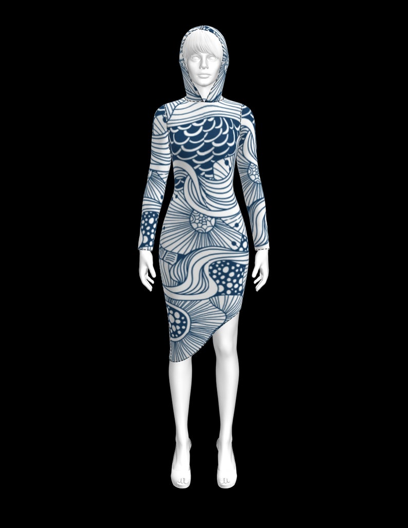 Clever Slim Hoodie Sewing Pattern for Women/long Sleeve/ Size S-2XL ...