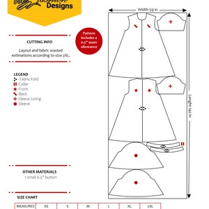 Claire A-line PDF Sewing Pattern for Women Dress/puff Sleeve/turtleneck ...