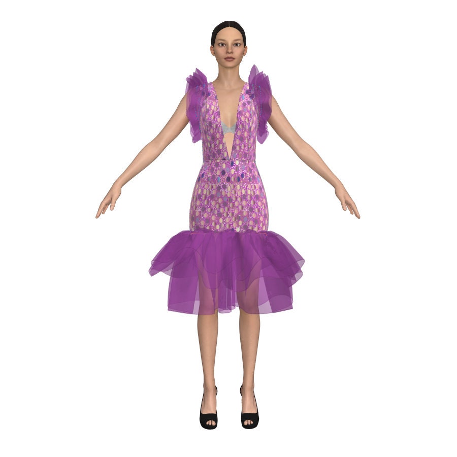 Confidence Sewing Pattern for Women Dress/flounce Sleeve/v-neckline ...