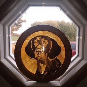 Stained Glass Labrador overlay  Labrador stained glass metal art overlay 3D Multi dimensional glass overlay