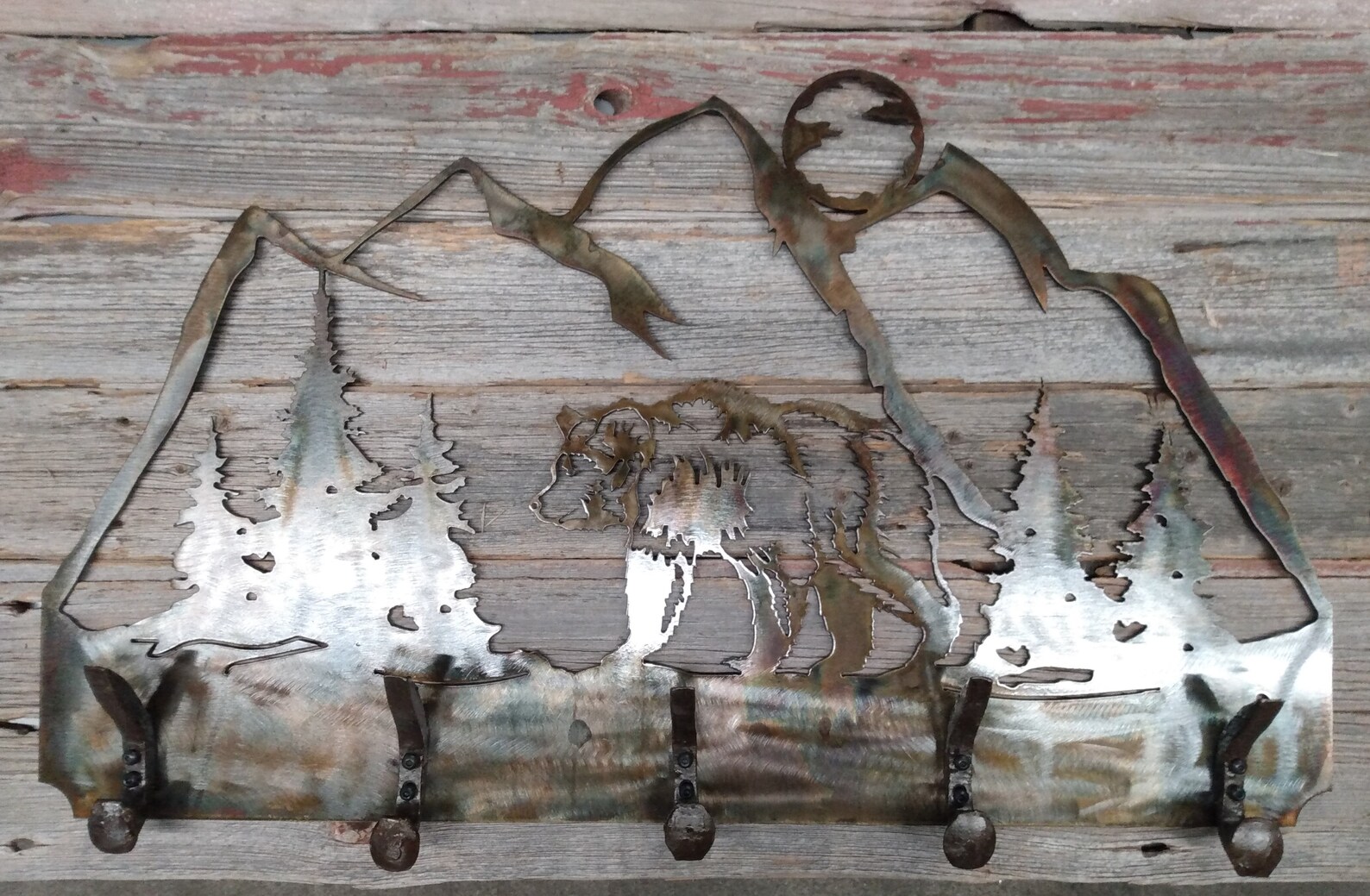 Majestic Grizzly Bear Coat Rack Grizzly Bear Scene Grizzly Etsy