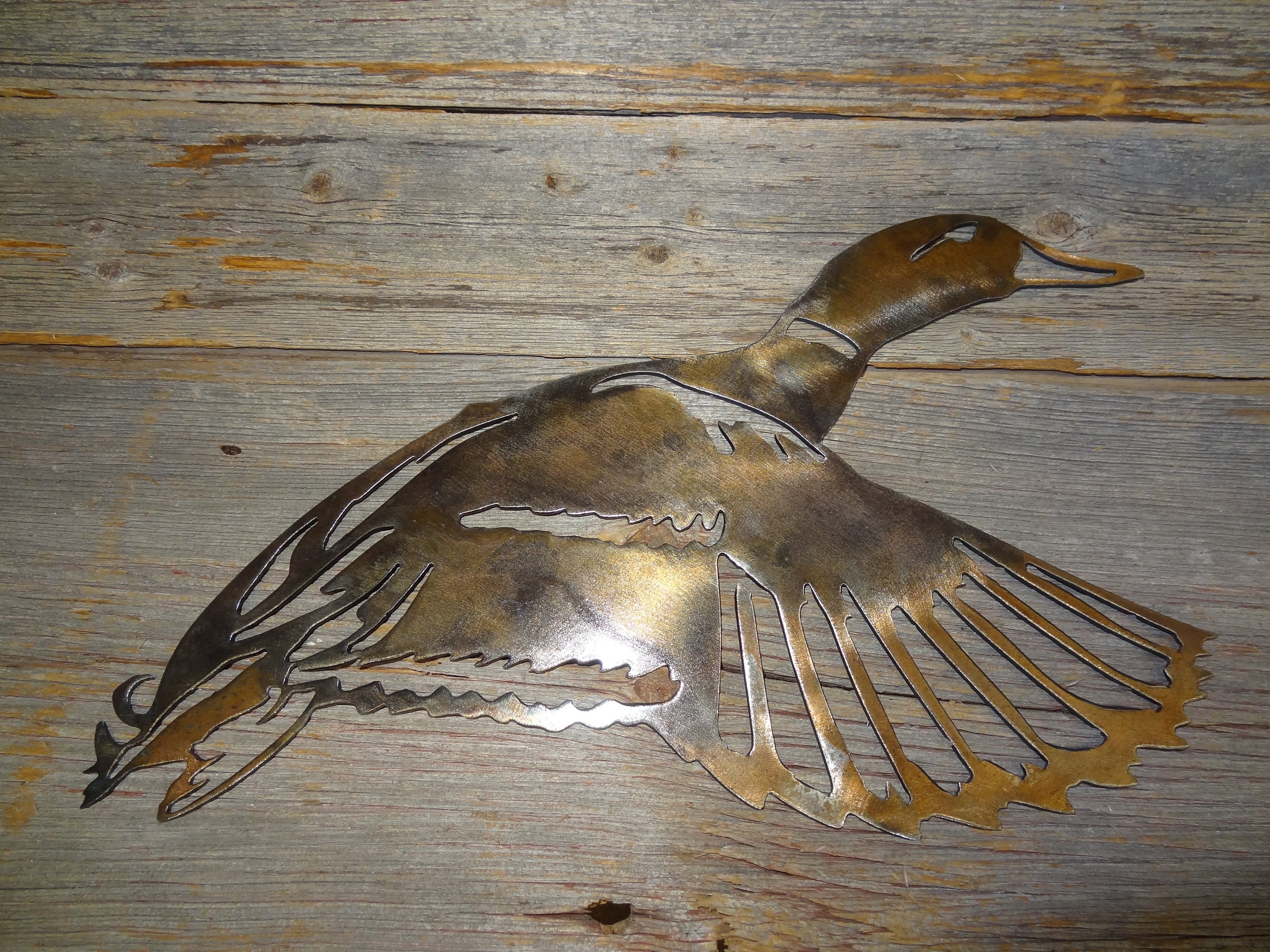 Lone Mallard Duck Metal Art Etsy