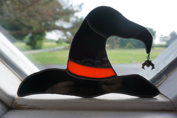 Stained Glass Witch’s Hat Stained Glass Witch Hat - Etsy