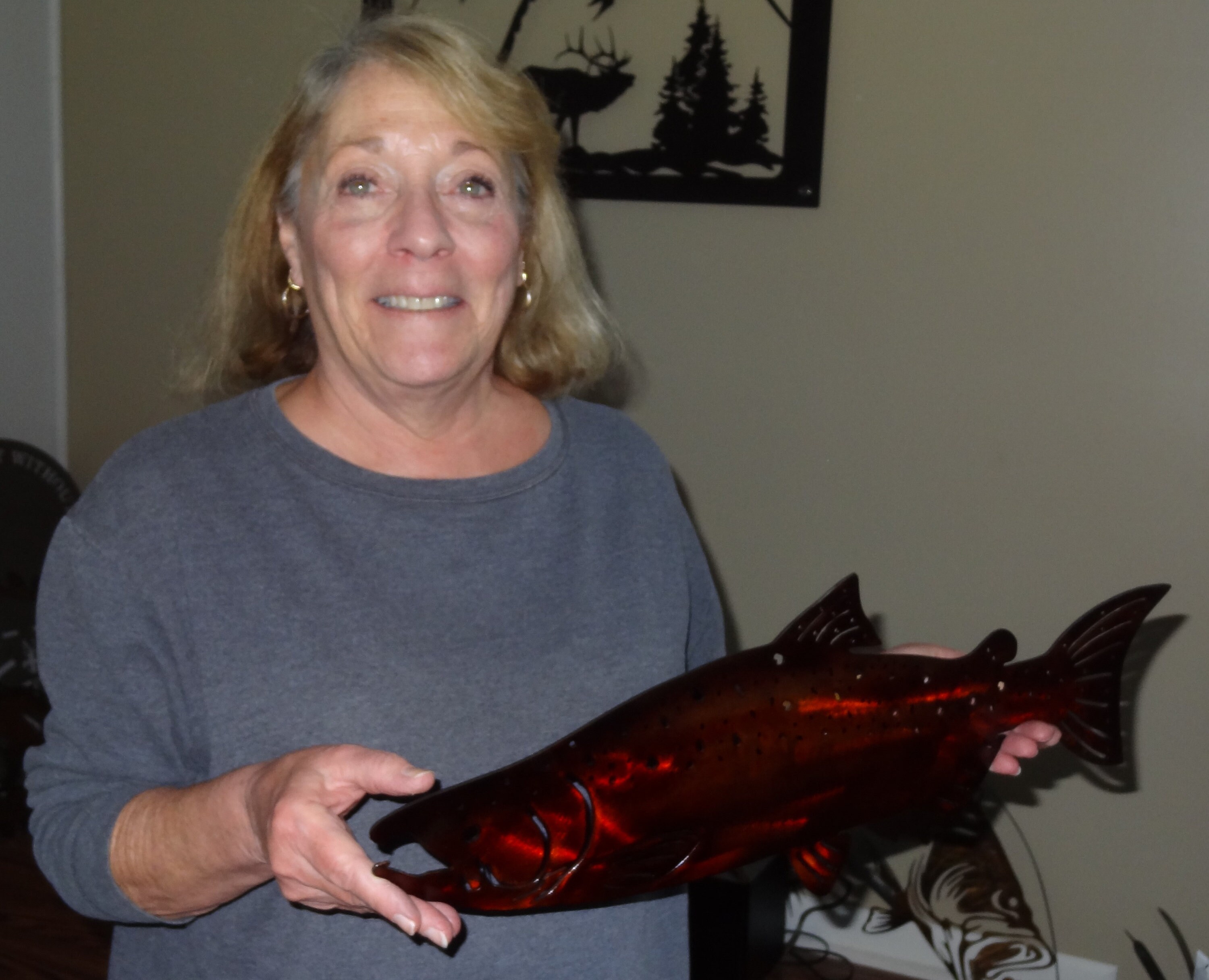 Chinook Salmon Metal Art King Salmon Fishing Salmon Run Metal Etsy