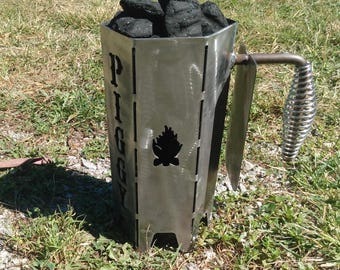 Charcoal Chimney - Charcoal Fire Starter-Charcoal Grill Starter-BBQ smoker starter
