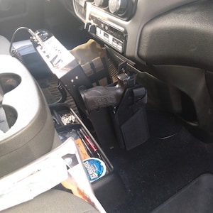 Molle CB Radio Floor Mount: Universal Fit for Trucks, Ham & GMRS Radio