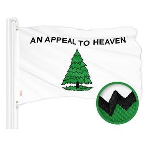 G128 An Appeal to Heaven Flag | 3x5 Ft | ToughWeave Series Embroidered 300D Polyester | Historical Flag, Embroidered Design, Outdoor/Indoor