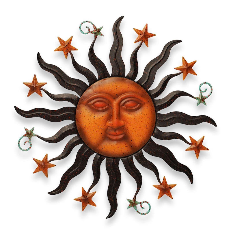 Metallic Sun Metal Sun Wall Art - Etsy