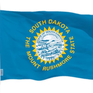 South Dakota State Flag: 3x5 Ft 150D Polyester with Brass Grommets