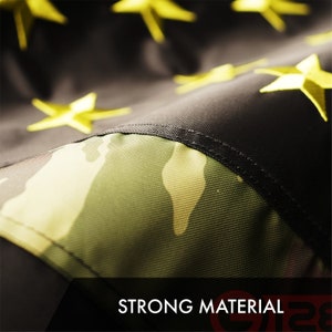 G128 American USA Camouflage Flag 3x5 Feet Embroidered Green Stars Camo Stripes 420D Polyester