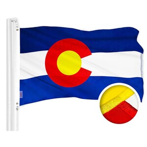 Colorado State Flag 210D Embroidered Polyester 3x5 Ft