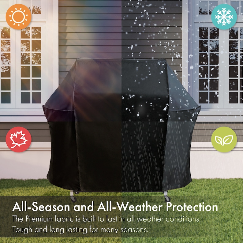 72-inch Black Gas Grill Cover