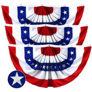 Fan Flag 5x10FT 3-Pack Embroidered Polyester By G128