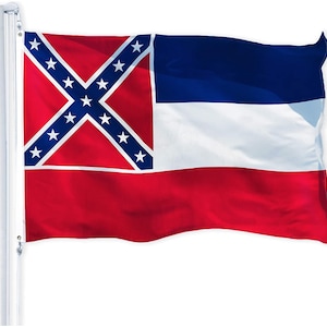 G128 Mississippi State Flag 150D Quality Polyester 3x5 ft Printed Brass Grommets FlagÂ 