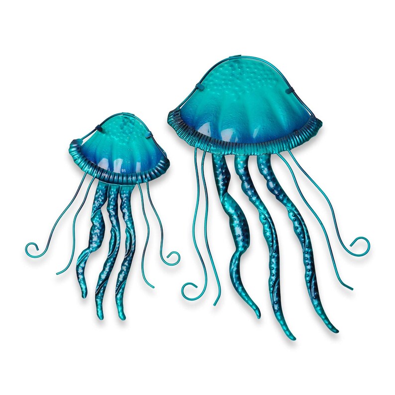Jellyfish Metal Wall Art Set: Coastal Ocean Decor - Etsy