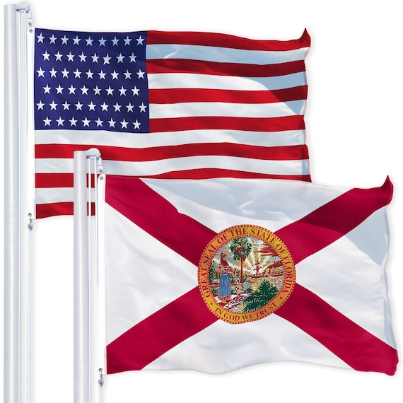 Florida 3ftx5ft Nylon State Flag 3x5 Made in USA 3'x5 Florida 3ftx5ft Nylon State Flag 3x5 Made in USA 3'x5